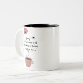 dankbare Bekräftigungen und Dankesziffern Zweifarbige Tasse (Vorderseite Links)