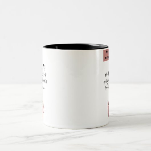 dankbare Bekräftigungen und Dankesziffern Zweifarbige Tasse (Mittel)