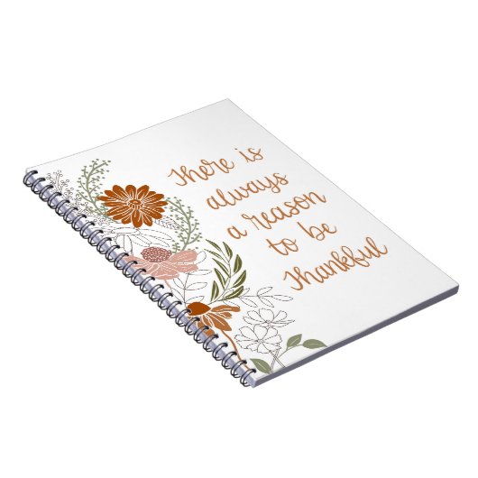 Dankbare Blume und Blätter Notizblock (Rechte Seite)