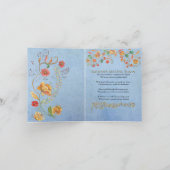 Dankbare Blutzegrußkarte des Herbstes Dankeskarte (Innenseite)