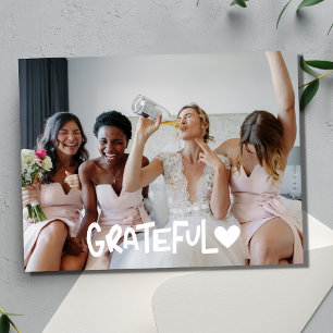 Dankbare Brautjungfern Foto Leere Dankeschön  Postkarte