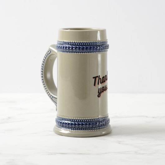 Dankbare Brew-Tasse Bierglas (Vorderseite Links)
