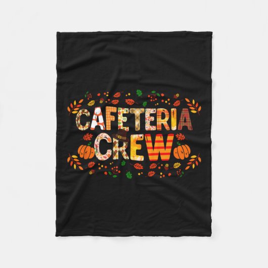 Dankbare Cafeteria Crew Herbst Dank Fleecedecke (Vorderseite)