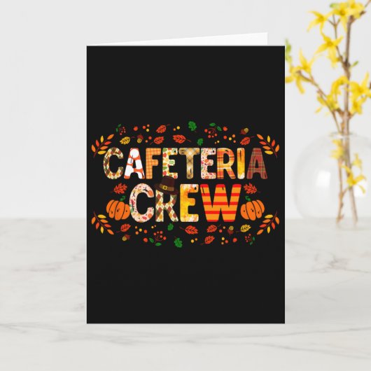 Dankbare Cafeteria Crew Herbst Dank Karte (Gelbe Blume)