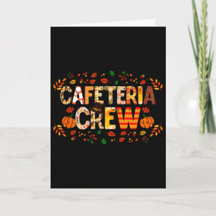 Dankbare Cafeteria-Mannschaft Herbst Kürbis Danke Karte
