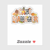 Dankbare Case Manager Erntedank Case Management Aufkleber (Blatt)