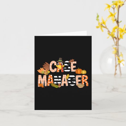 Dankbare Case Manager Erntedank Case Management Karte (Gelbe Blume)