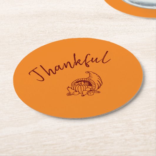 Dankbare Cornucopia Paper Untersetzer (Angewinkelt)