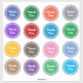 Dankbare, dankbare "Danke"-Aufkleber Aufkleber (Blatt)