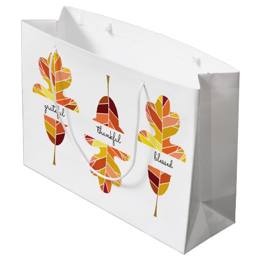 Dankbare dankbare gesegnete große geschenktüte (Rückseite Schrägansicht)