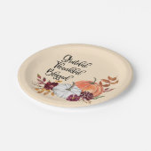 Dankbare, dankbare, gesegnete Personalisierte Tell Pappteller (Schrägansicht)