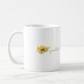 Dankbare dankbare Sonnenblume Kaffeetasse (Links)