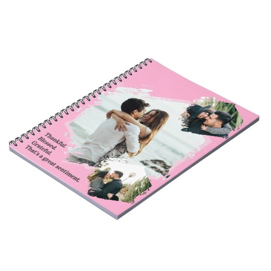 Dankbare Dankbarkeit gesegnet Foto Notebook Notizblock (Linke Seite)