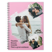 Dankbare Dankbarkeit gesegnet Foto Notebook Notizblock (Vorderseite)