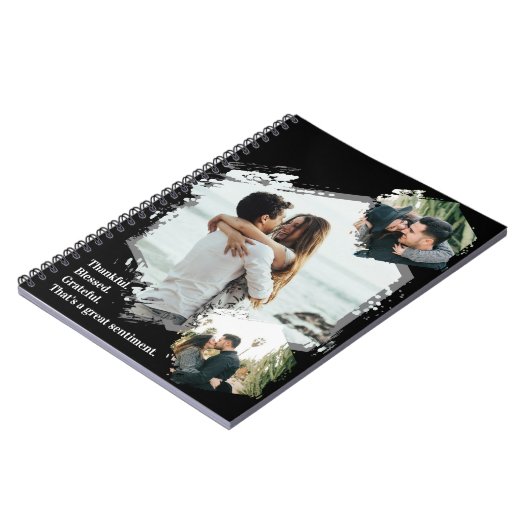 Dankbare Dankbarkeit gesegnet Foto Notebook Notizblock (Linke Seite)