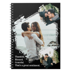 Dankbare Dankbarkeit gesegnet Foto Notebook Notizblock