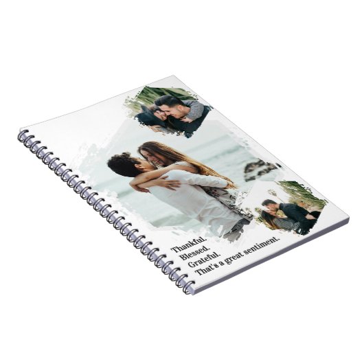 Dankbare Dankbarkeit gesegnet Foto Notebook Notizblock (Rechte Seite)
