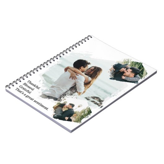 Dankbare Dankbarkeit gesegnet Foto Notebook Notizblock (Linke Seite)