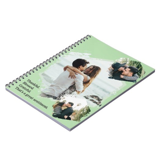 Dankbare Dankbarkeit gesegnet Foto Notebook Notizblock (Linke Seite)