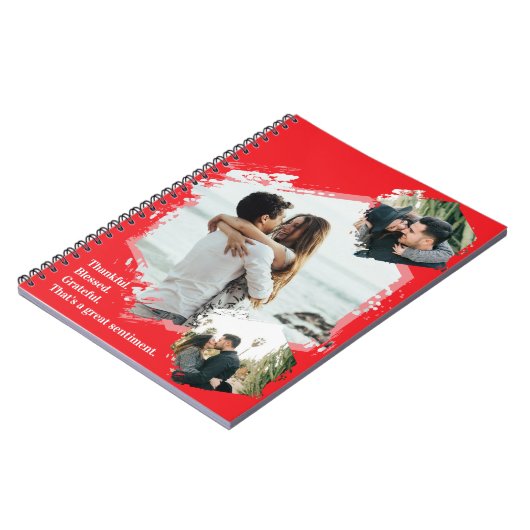 Dankbare Dankbarkeit gesegnet Foto Notebook Notizblock (Linke Seite)