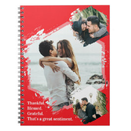 Dankbare Dankbarkeit gesegnet Foto Notebook Notizblock
