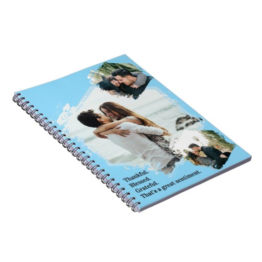 Dankbare Dankbarkeit gesegnet Foto Notebook Notizblock (Rechte Seite)