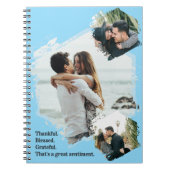 Dankbare Dankbarkeit gesegnet Foto Notebook Notizblock (Vorderseite)