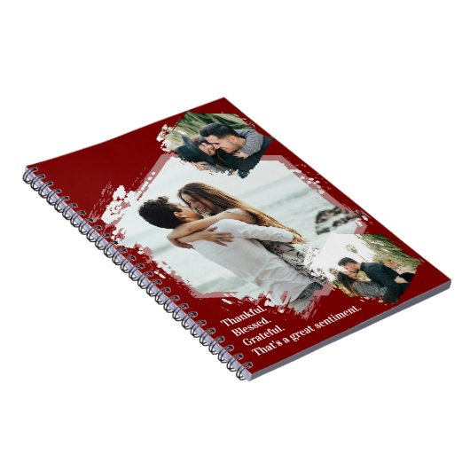 Dankbare Dankbarkeit gesegnet Foto Notebook Notizblock (Rechte Seite)