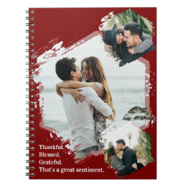 Dankbare Dankbarkeit gesegnet Foto Notebook Notizblock