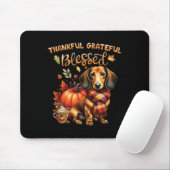 Dankbare Dankbarkeit gesegnete Dackel Fall Y'all Mousepad (Mit Mouse)