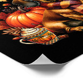 Dankbare Dankbarkeit gesegnete Dackel Fall Y'all Poster (Ecke)