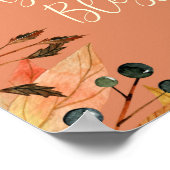 Dankbare Dankbarkeit gesegnete Erntedank Art Print Poster (Ecke)