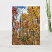 Dankbare Dankbarkeit gesegnete Herbstlaub Erntedan Karte (Vorderseite)