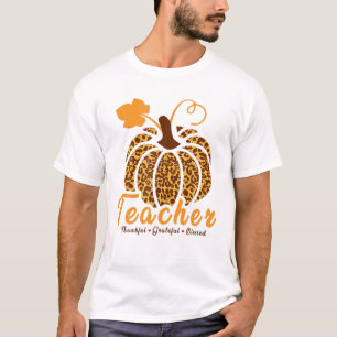 Dankbare Dankbarkeit gesegnete Lehrerin Herbst geb T-Shirt