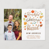 Dankbare Dankbarkeit gesegnete neue Ankündigung (Vorderseite)