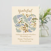 Dankbare Danksagung Ankündigung (Stehend Vorderseite)