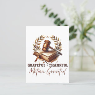 Dankbare Danksagung erteilt - Anwaltskostenangebot Postkarte