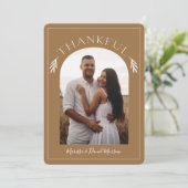 Dankbare Dome Leaf Erntedank Urlaubskarte Feiertagskarte (Stehend Vorderseite)