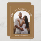 Dankbare Dome Leaf Erntedank Urlaubskarte Feiertagskarte (Vorne/Hinten)