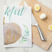 Dankbare Ernte Pumpkin & Laurels Geschirrtuch (Viertel Falte)