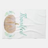 Dankbare Ernte Pumpkin & Laurels Geschirrtuch (Horizontal)