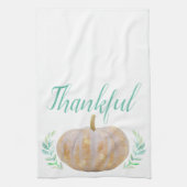 Dankbare Ernte Pumpkin & Laurels Geschirrtuch (Vertikal)