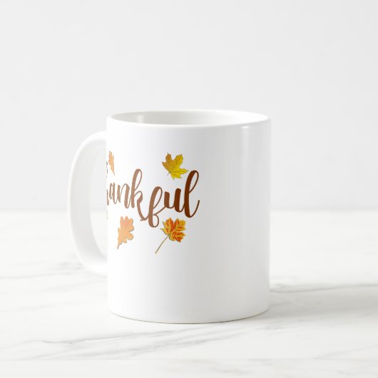 Dankbare Erntedank-Fall-Ernte-Kaffee-Tasse Kaffeetasse (Vorderseite Links)