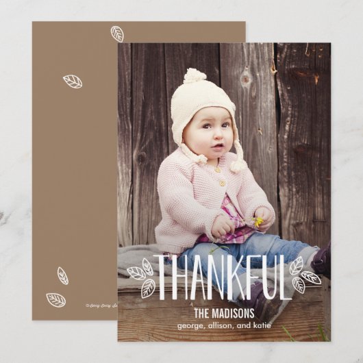 Dankbare Erntedank-Fotokarten Feiertagskarte (Vorne/Hinten)