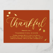 Dankbare Erntedank-Party Einladung für den Herbst (Vorderseite)