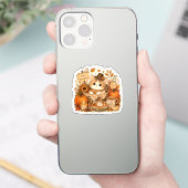 Dankbare Erntekatze Aufkleber (Telefon)
