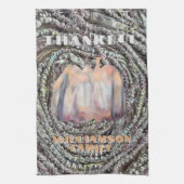 Dankbare Familienname Drehbuch Kürbis rustikalen H Geschirrtuch (Vertikal)