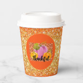 Dankbare Farbe für den Herbst Pappbecher (Vorderseite)