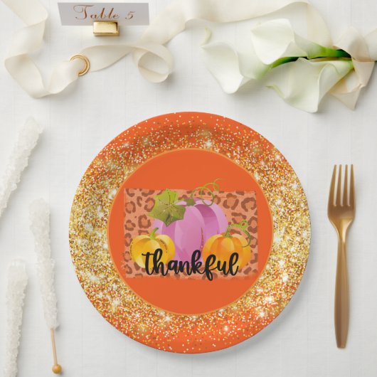 Dankbare Farbe für den Herbst Pappteller (Hochzeit)