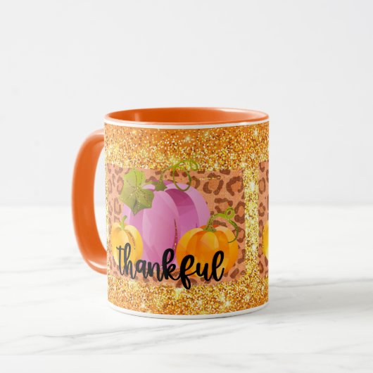 Dankbare Farbe für den Herbst Tasse (Vorderseite Links)
